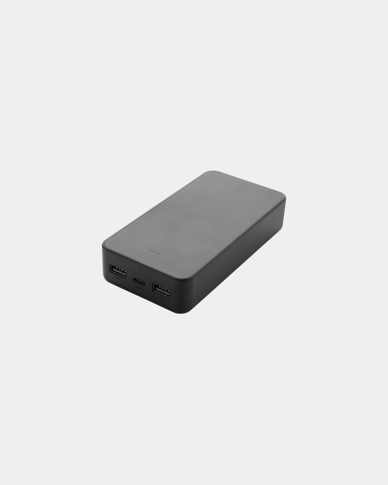 Powerbank 20.000mAh gerecycled ABS RCS om te personaliseren - Zwart