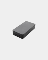 Powerbank 20.000mAh gerecycled ABS RCS om te personaliseren - Zwart