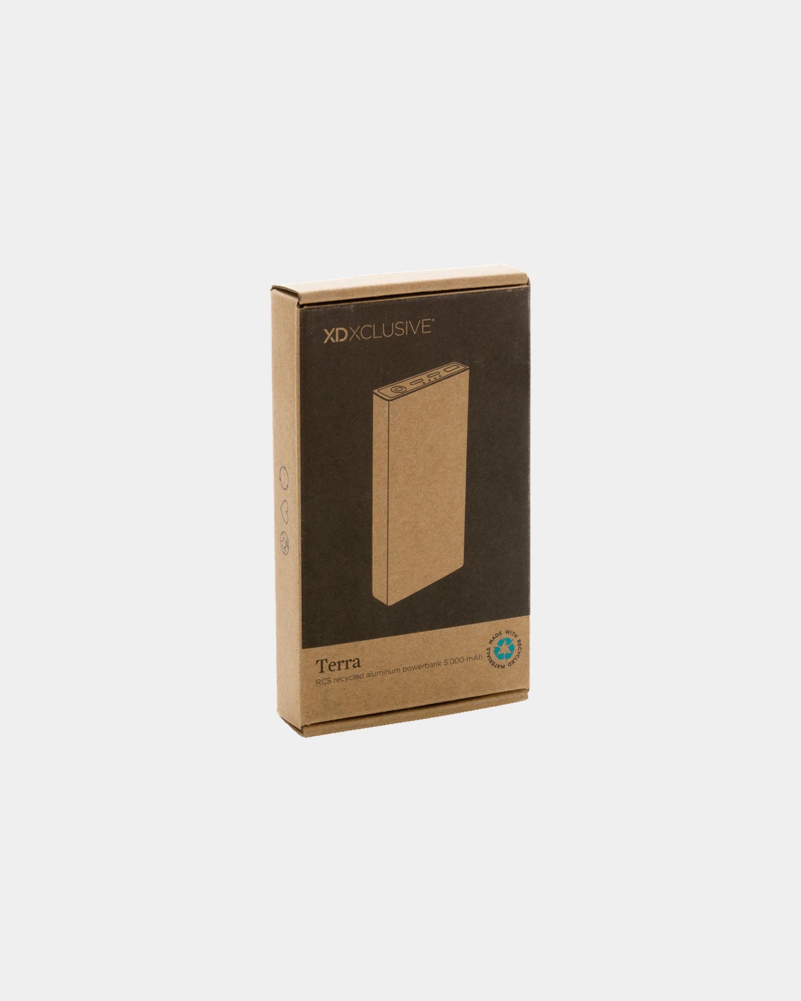 Powerbank van gerecycled aluminium RCS om te personaliseren