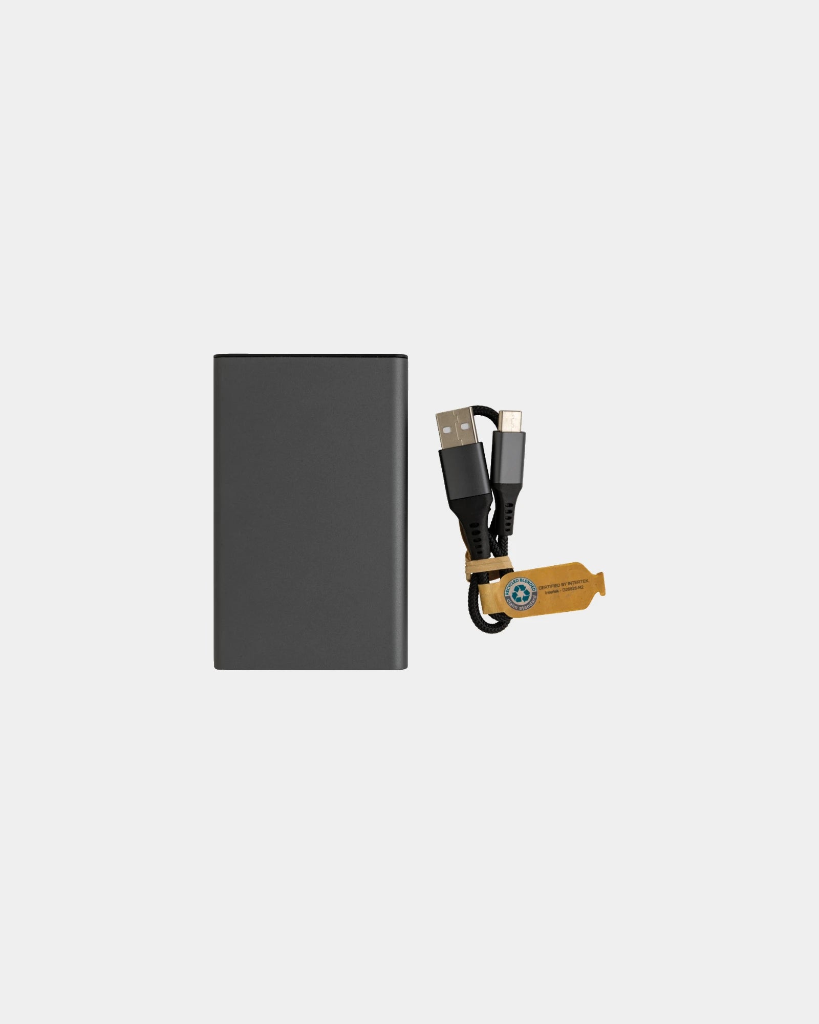 Powerbank van gerecycled aluminium RCS om te personaliseren