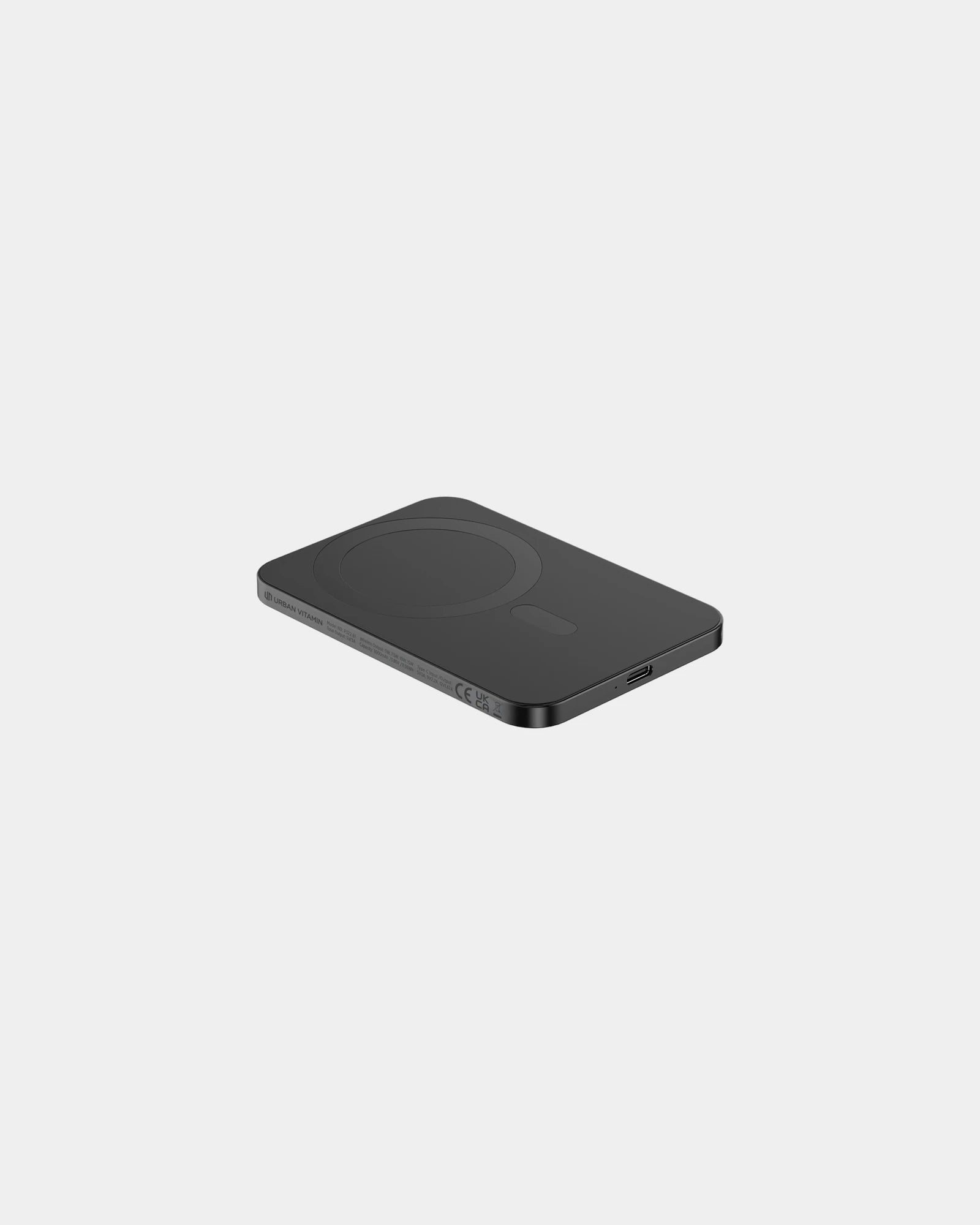 Powerbank magnetisch gerecycled Burbank om te personaliseren - Zwart