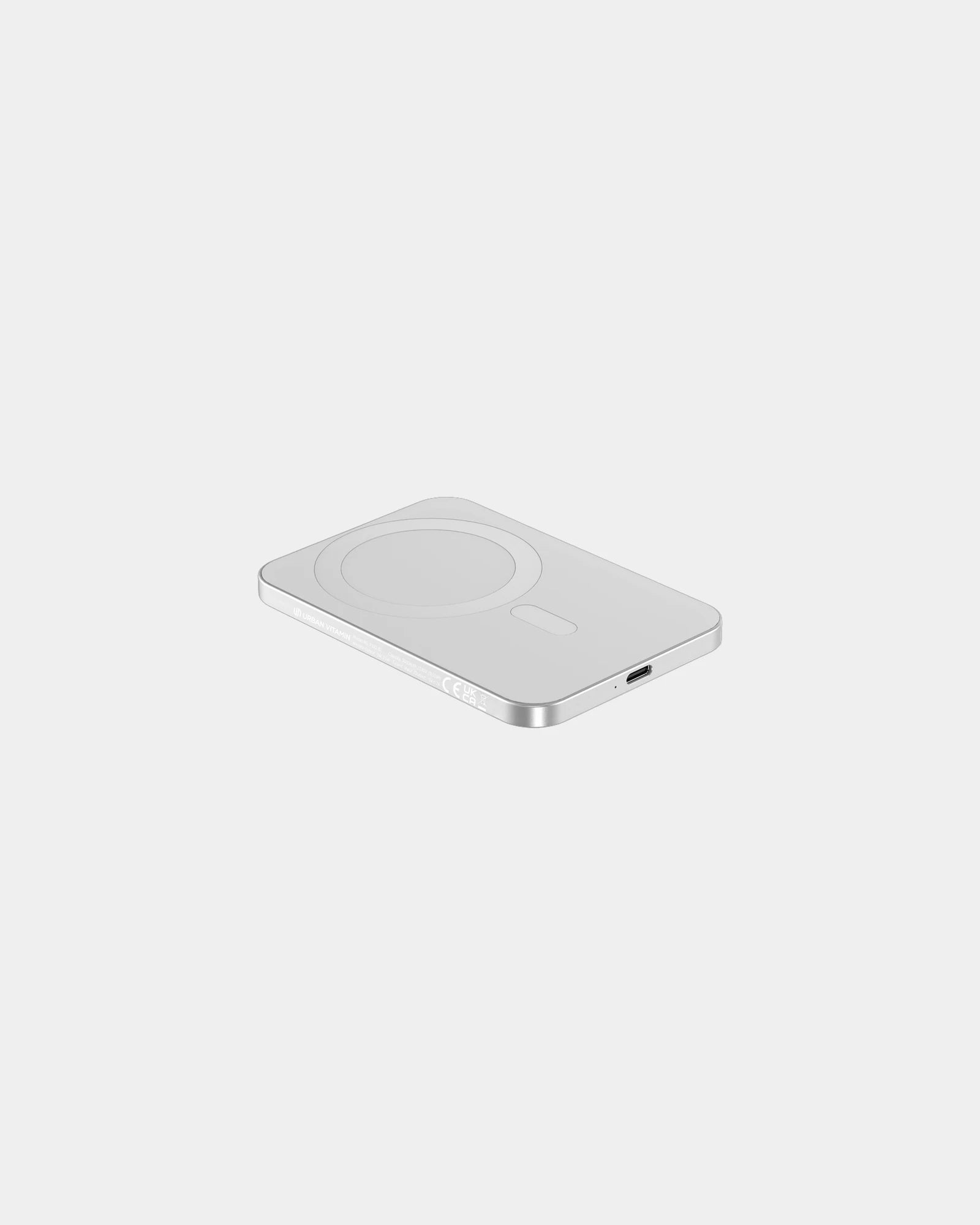 Powerbank magnetisch gerecycled Burbank om te personaliseren - Zilver
