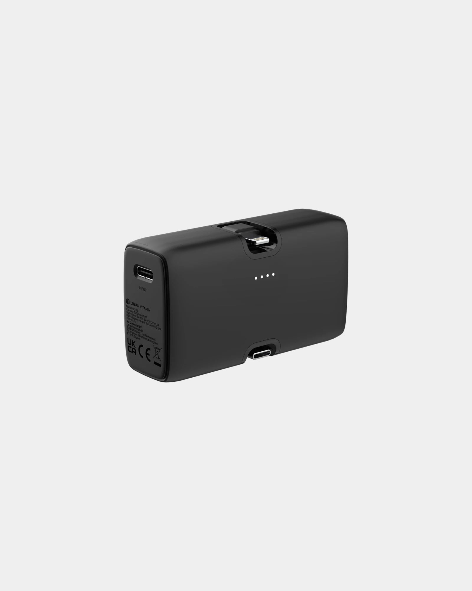 Gerecyclede powerbank 20W snelladen LA om te personaliseren - Zwart