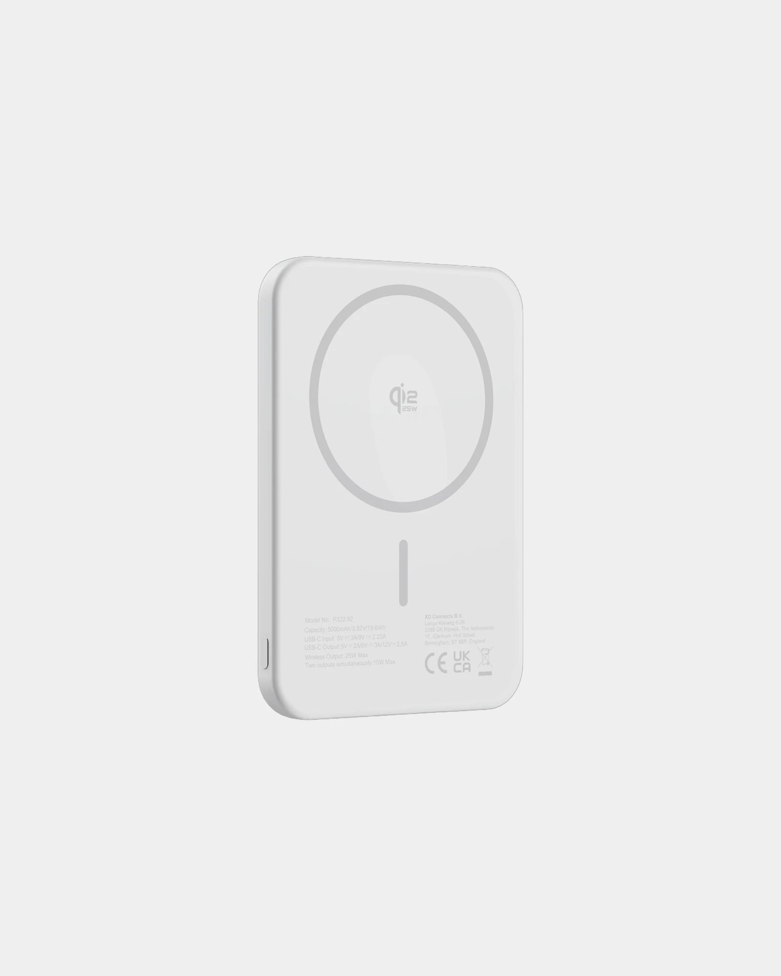 Powerbank magnetisch Pomona om te personaliseren - Zilver