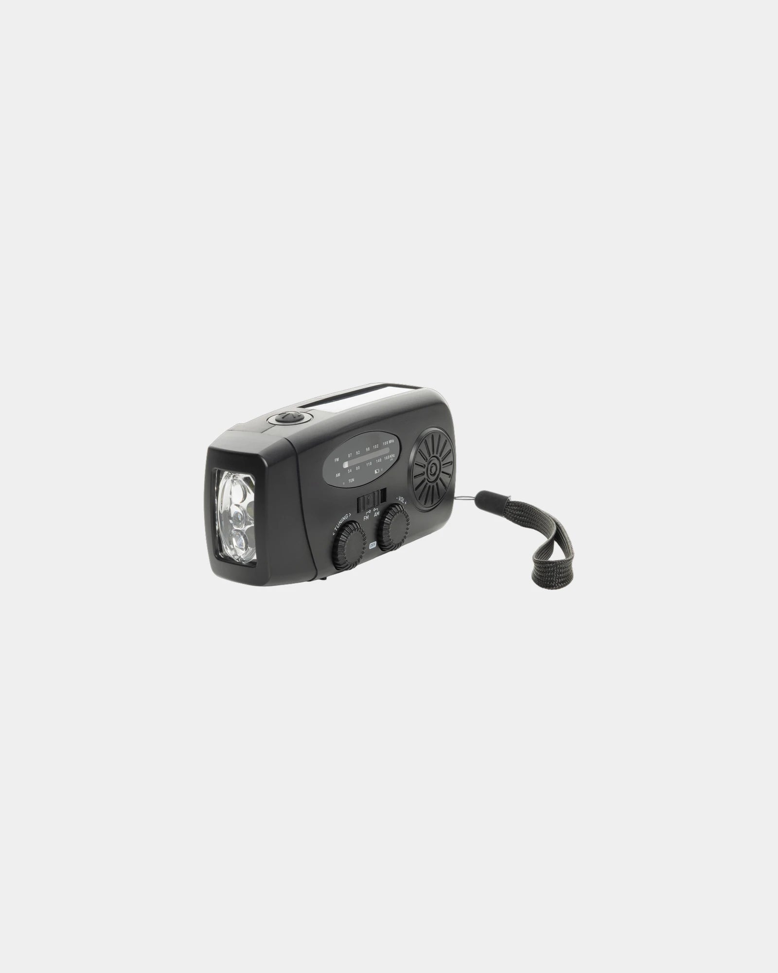 Noodradio gerecycled plastic RCS om te personaliseren - Zwart