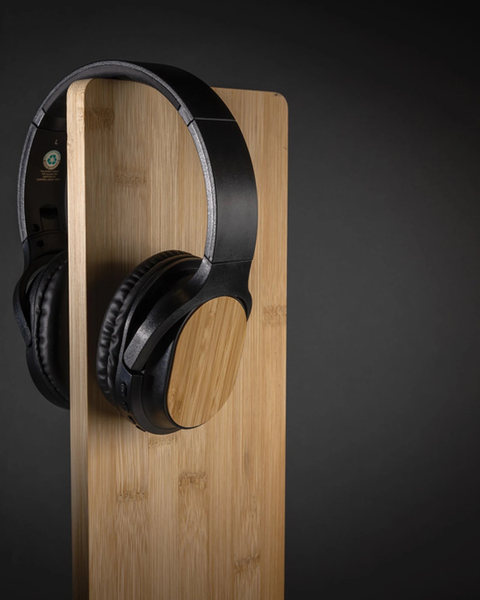 Koptelefoon draadloos gerecycled bamboe om te personaliseren - 8