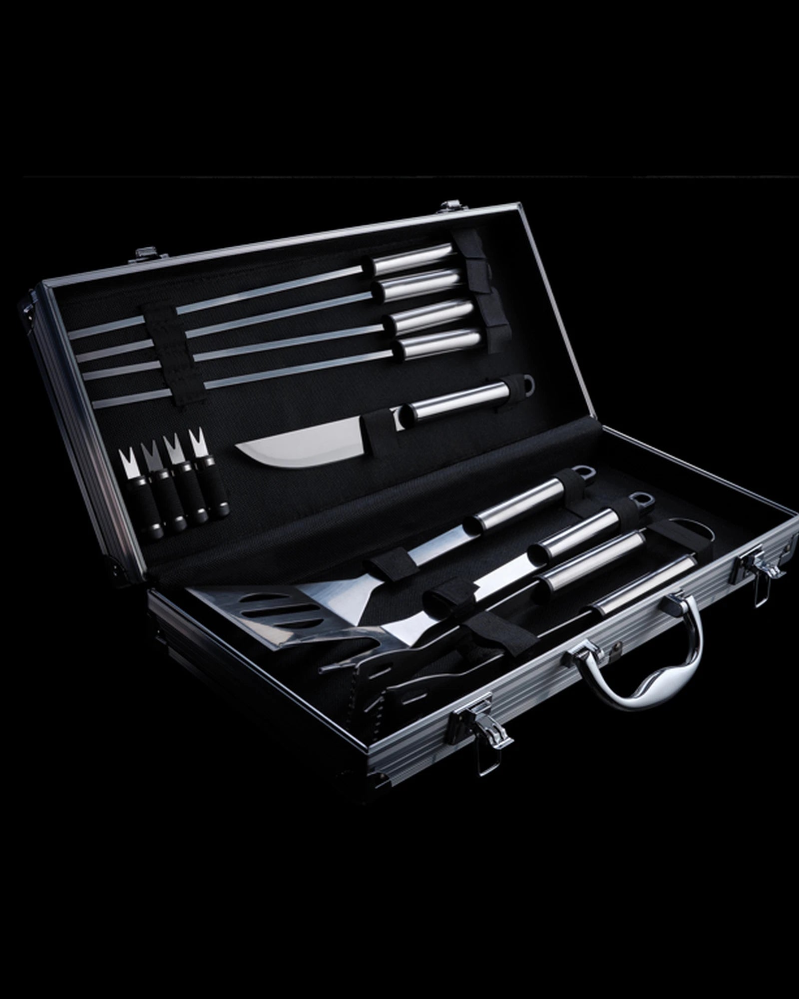 BBQ-set 12-delig rvs aluminium koffer om te personaliseren - 3