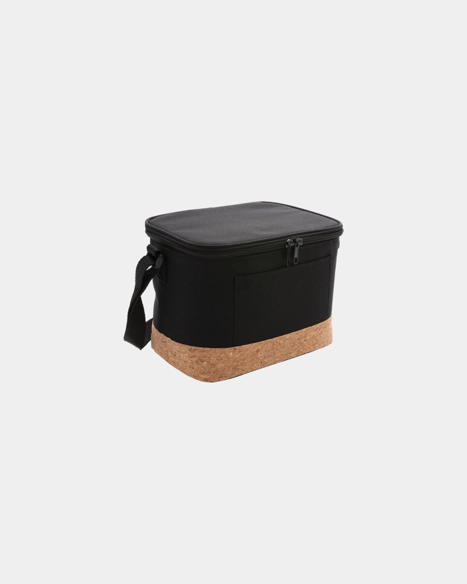 Thermische koeltas polyester met kurk om te personaliseren - Zwart