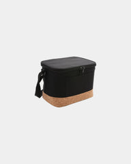 Thermische koeltas polyester met kurk om te personaliseren - Zwart