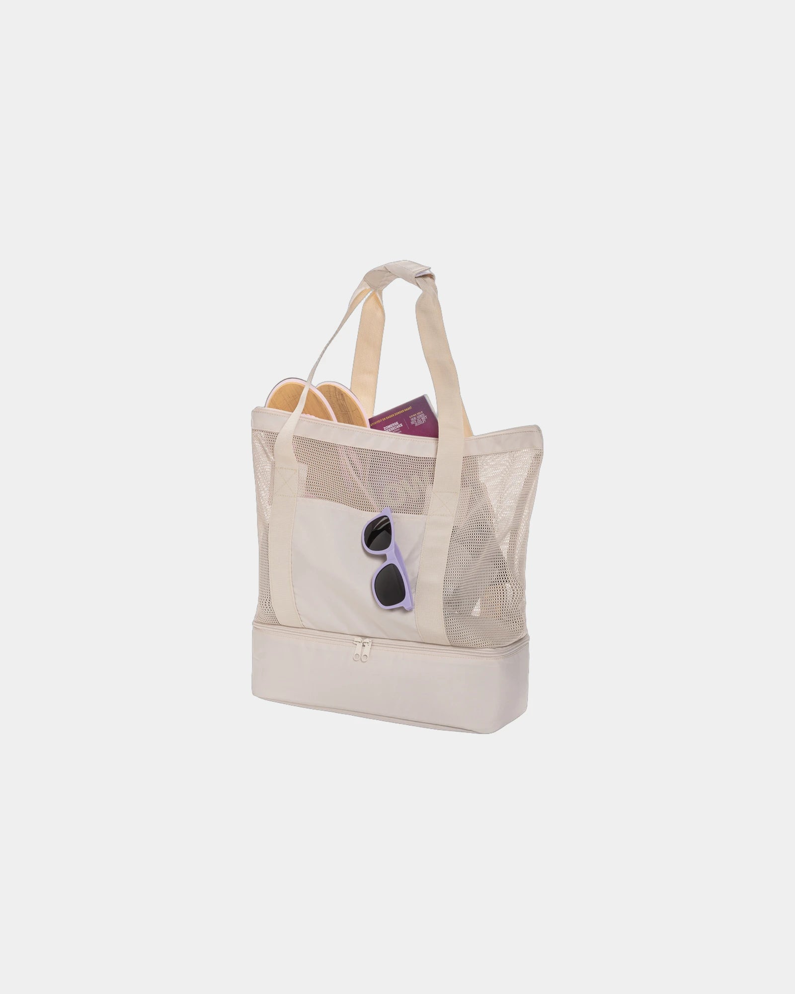 Shopper thermisch gerecycled RPET 20L om te personaliseren - Beige