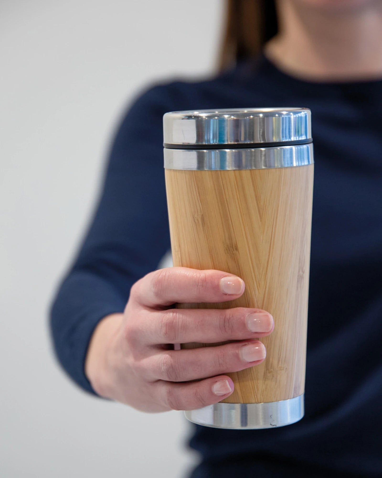 Mug dubbelwandig bamboe roestvrij staal om te personaliseren - 6