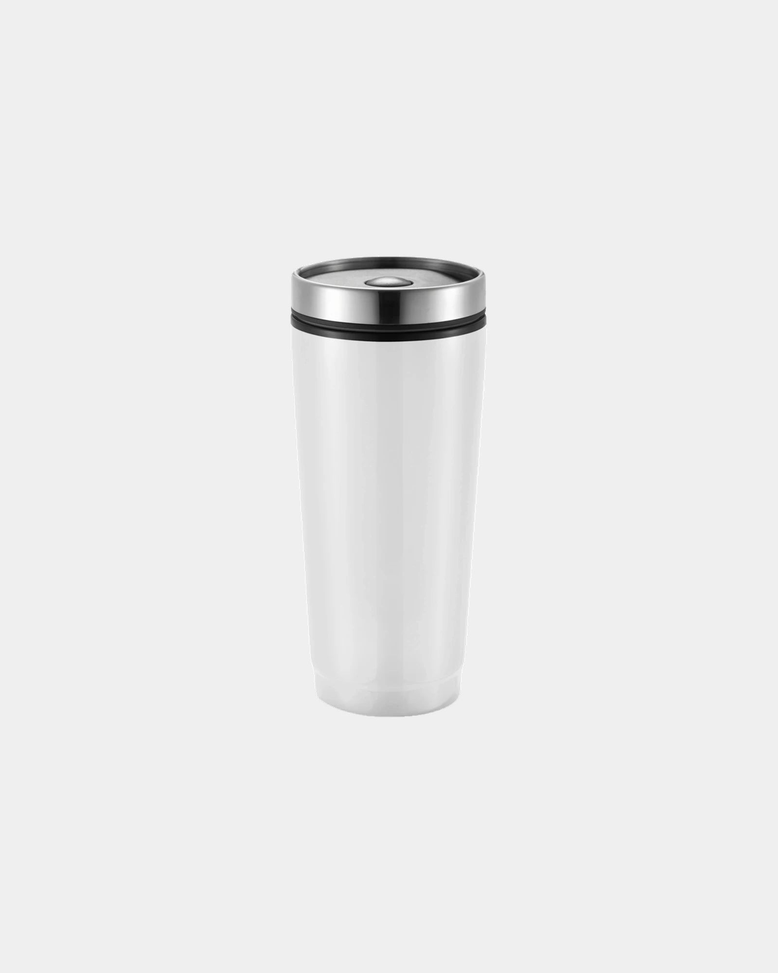 Lekvrije mug rvs 350ml drukknop om te personaliseren - Wit