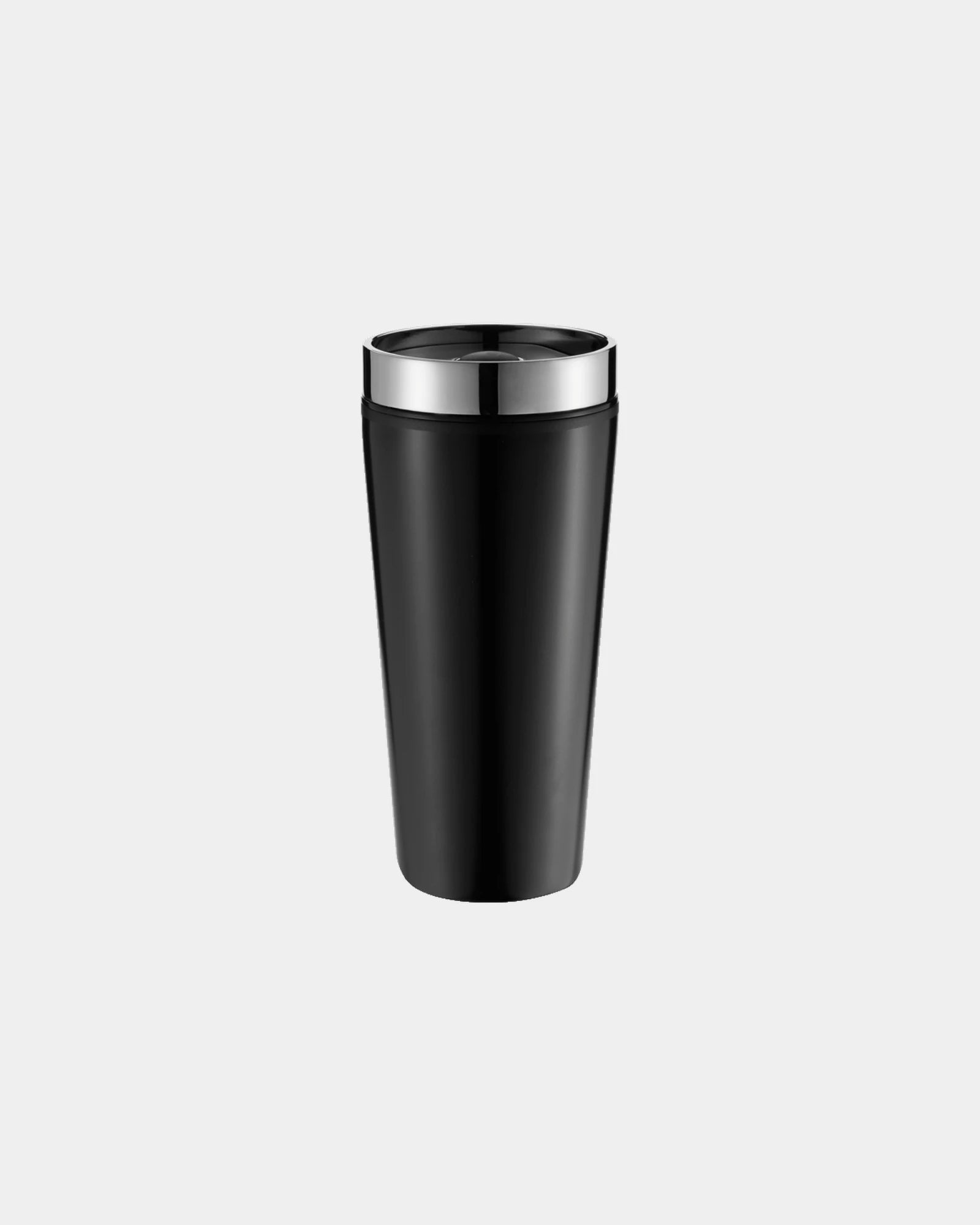 Lekvrije mug rvs 350ml drukknop om te personaliseren - Zwart