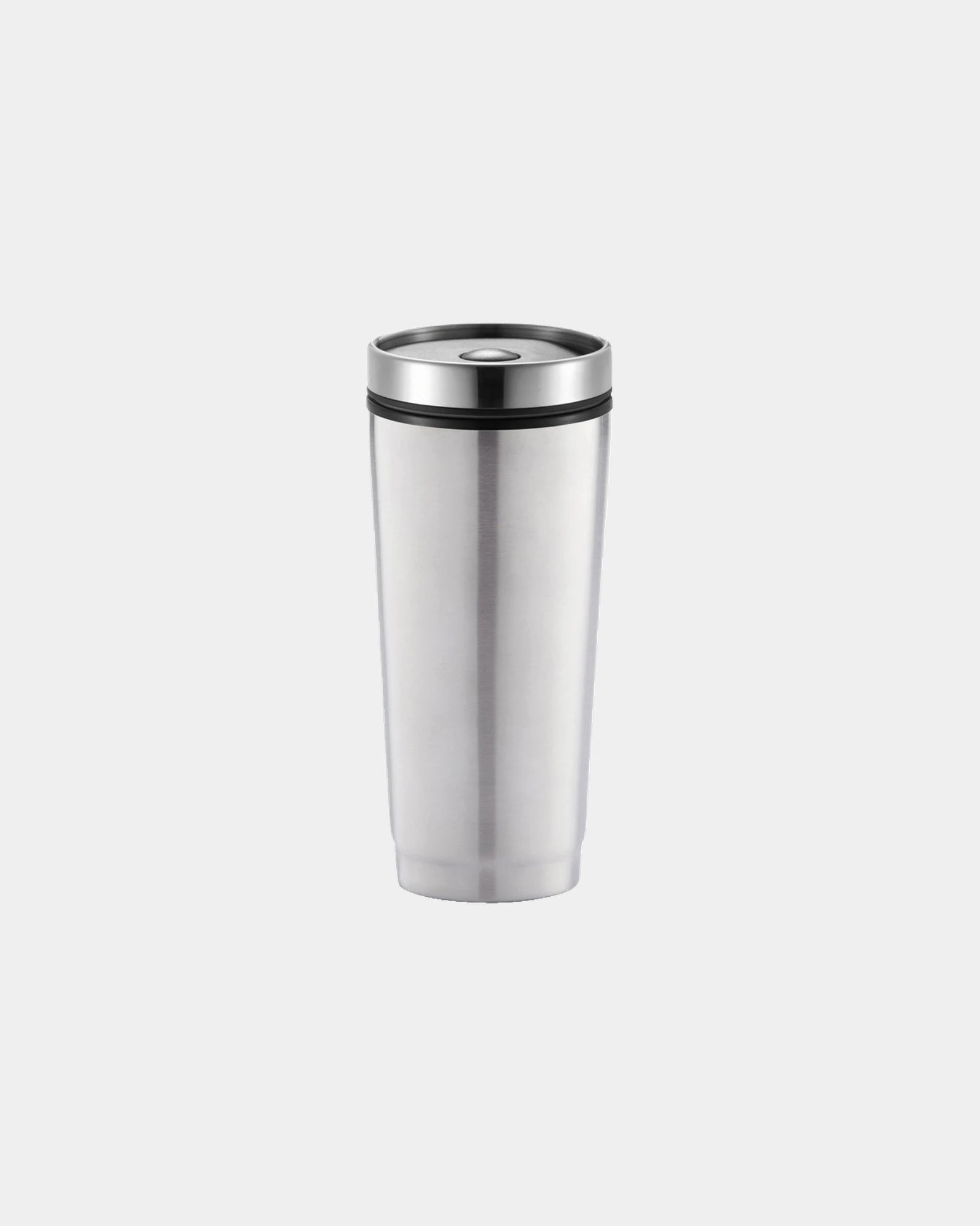 Lekvrije mug rvs 350ml drukknop om te personaliseren - Zilver