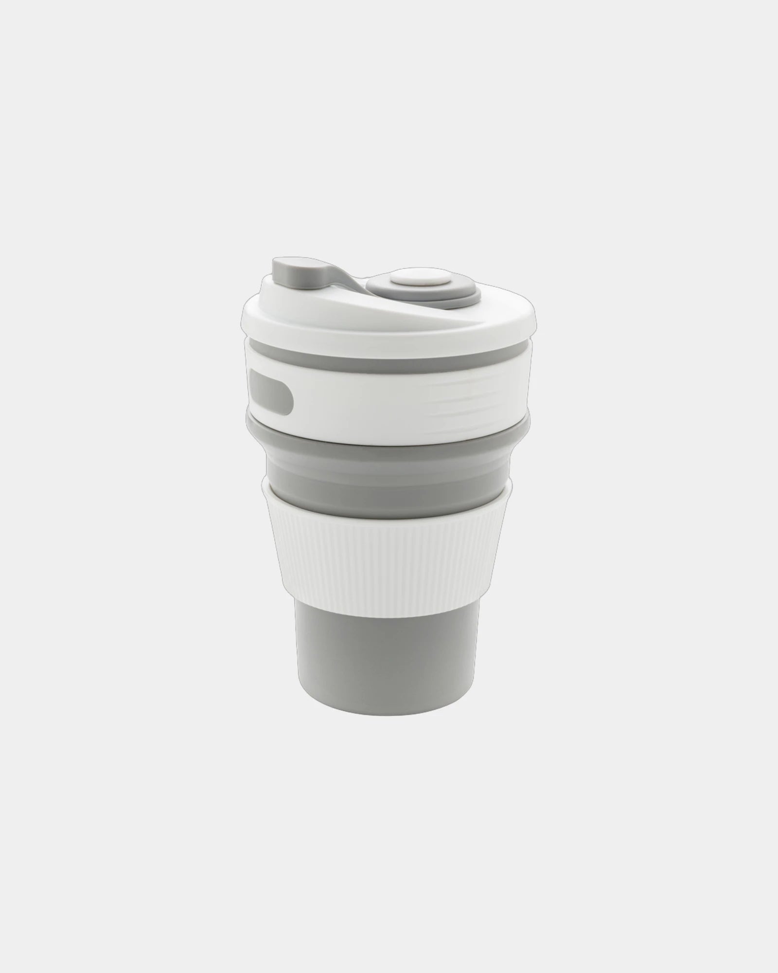 Opvouwbare mok silicone 350ml BPA-vrij om te personaliseren - Grijs