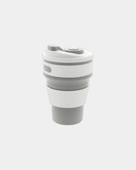 Opvouwbare mok silicone 350ml BPA-vrij om te personaliseren - Grijs