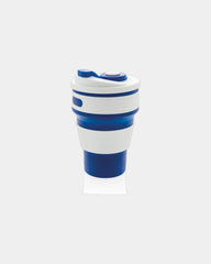 Opvouwbare mok silicone 350ml BPA-vrij om te personaliseren - Blauw