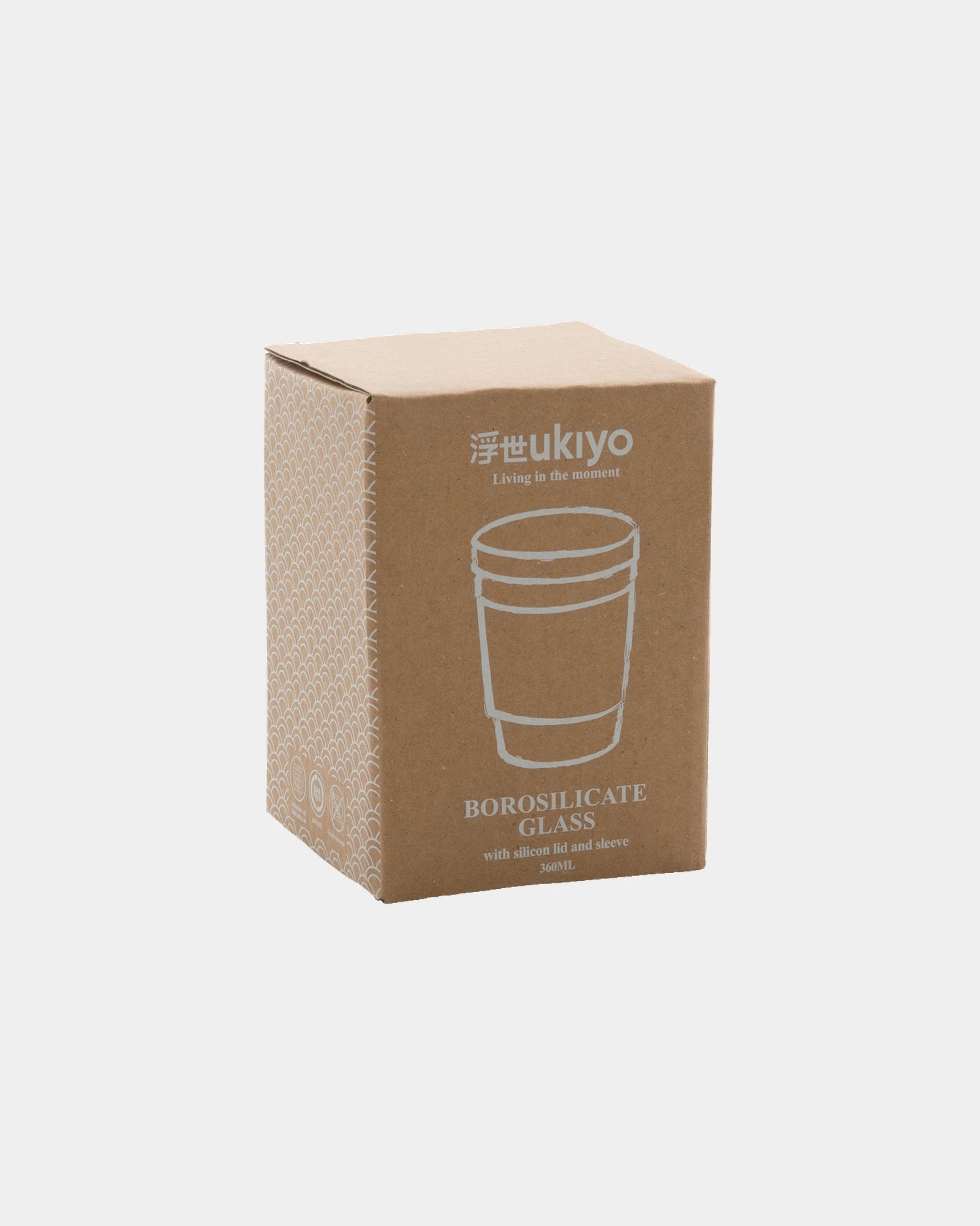 Glas borosilicaat 360ml siliconen om te personaliseren