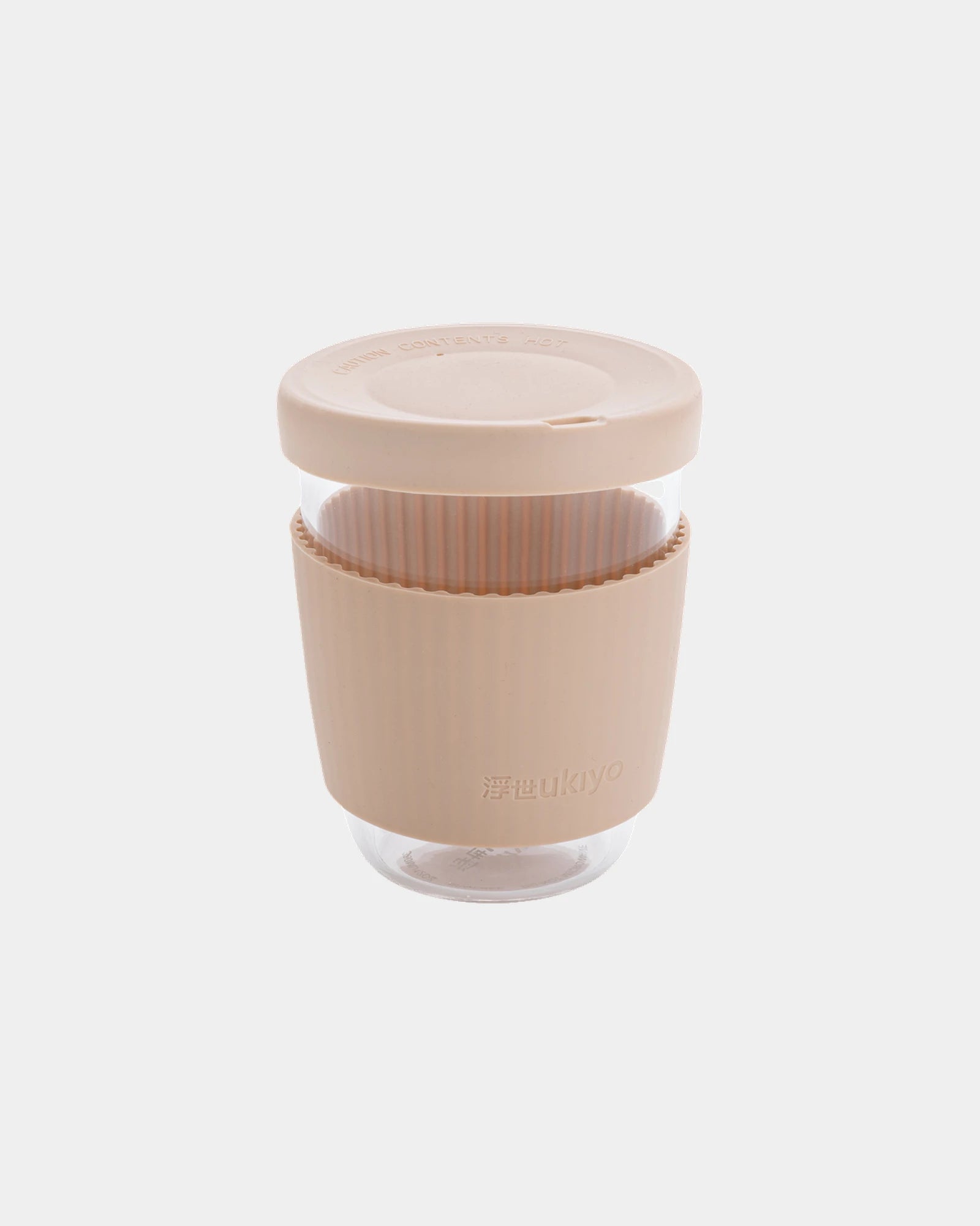 Glas borosilicaat 360ml siliconen om te personaliseren - Bruin