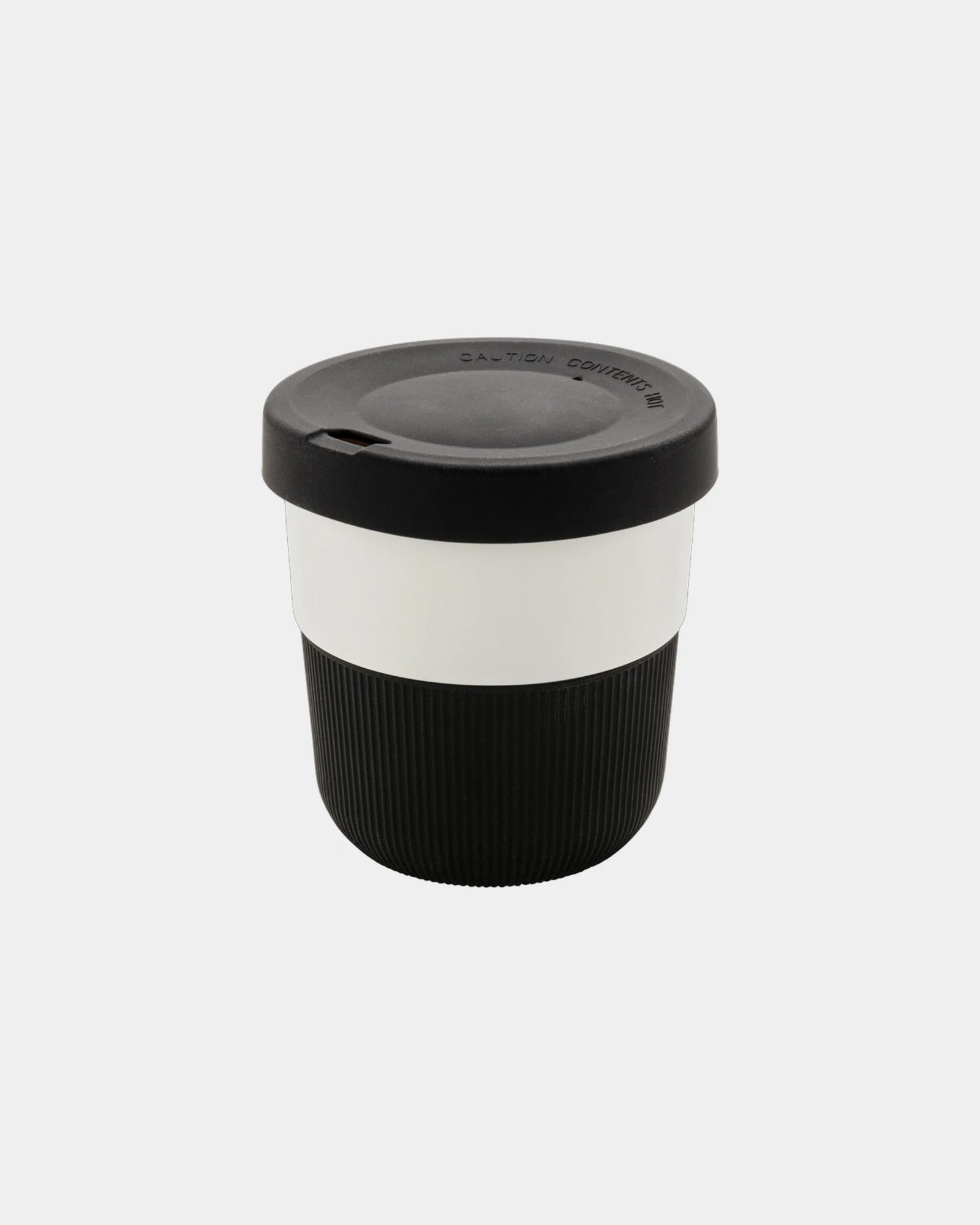 Coffee-to-go mok PLA 280ml silicone om te personaliseren - Zwart