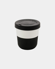 Coffee-to-go mok PLA 280ml silicone om te personaliseren - Zwart