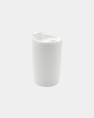 Mug gerecycled PP GRS met klepdeksel om te personaliseren - Wit