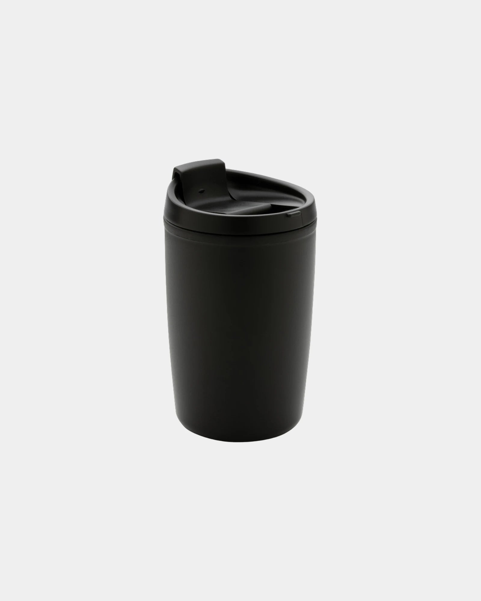 Mug gerecycled PP GRS met klepdeksel om te personaliseren - Zwart