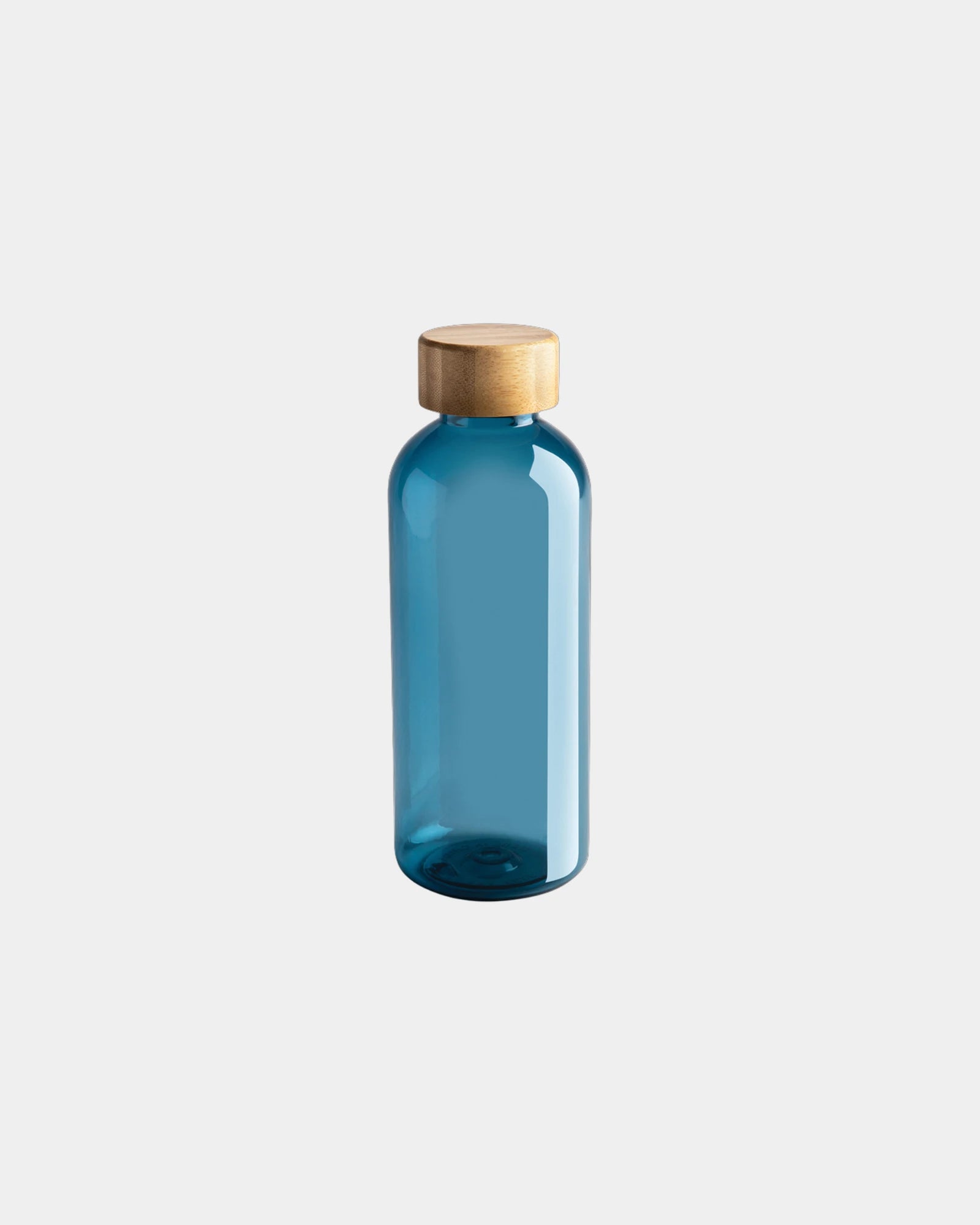 Drinkfles RPET gerecycled bamboe deksel om te personaliseren - Blauw