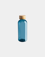 Drinkfles RPET gerecycled bamboe deksel om te personaliseren - Blauw