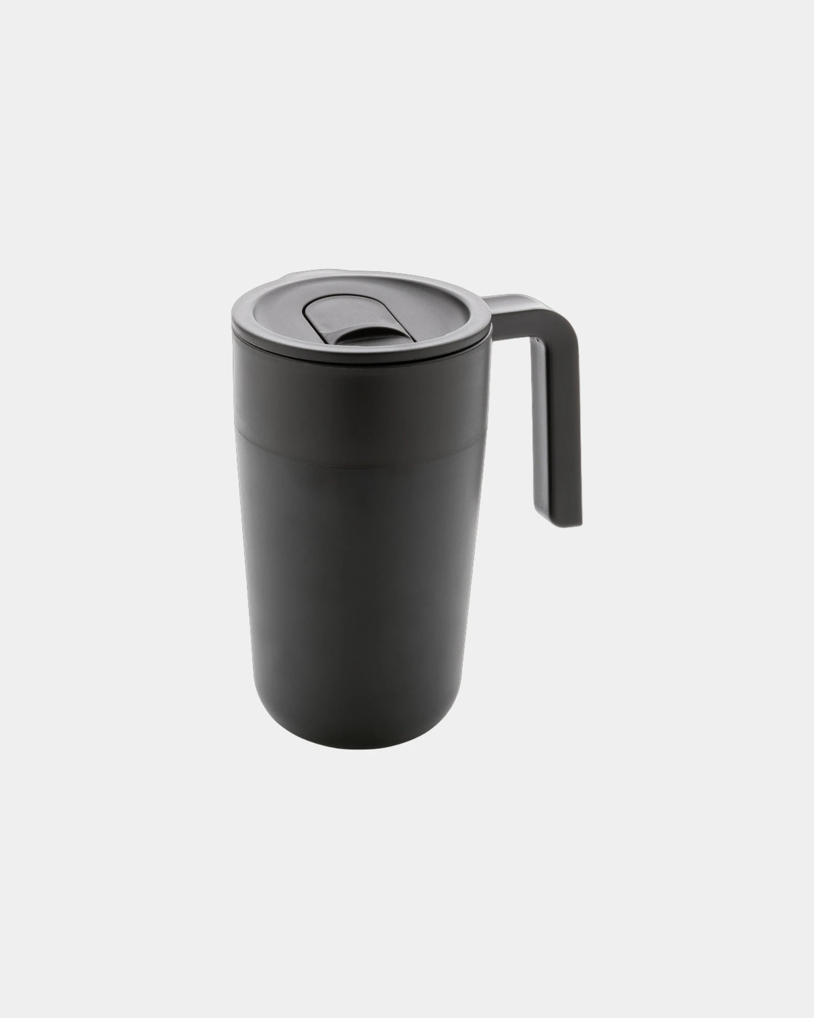 Mok gerecycled PP en rvs 480ml om te personaliseren - Zwart