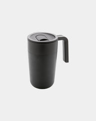 Mok gerecycled PP en rvs 480ml om te personaliseren - Zwart