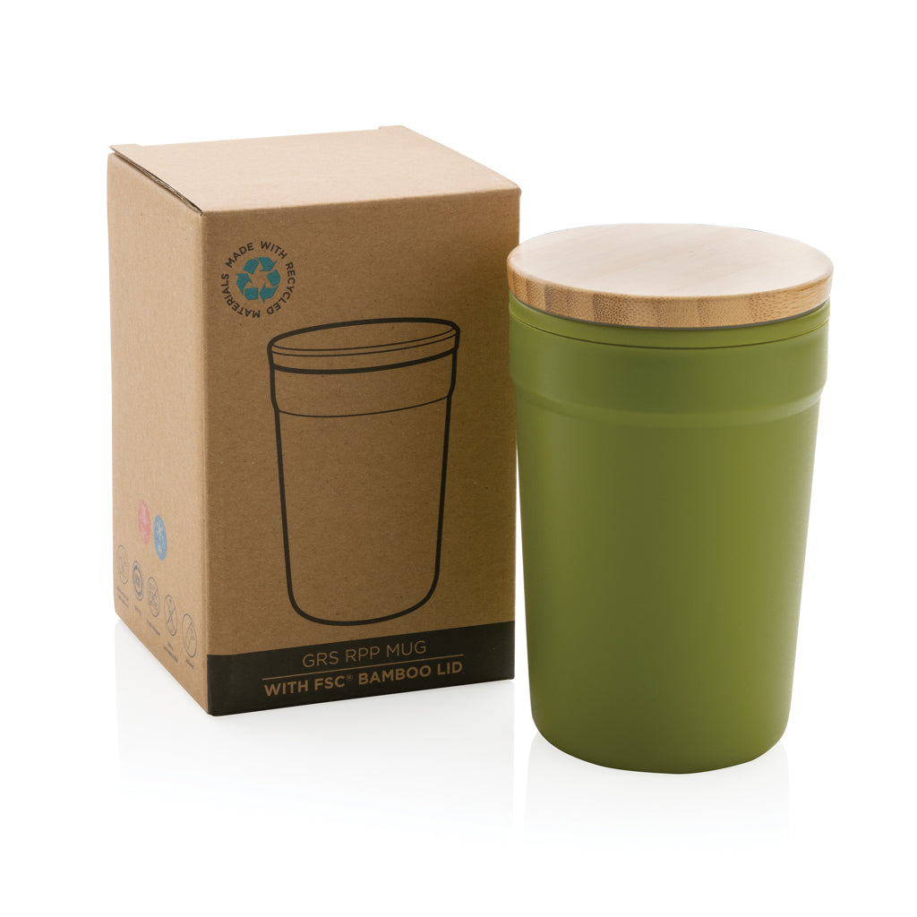 Mug gerecycled PP GRS bamboe deksel om te personaliseren - 11