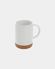 Mug keramiek 280ml kurken voet om te personaliseren - Wit