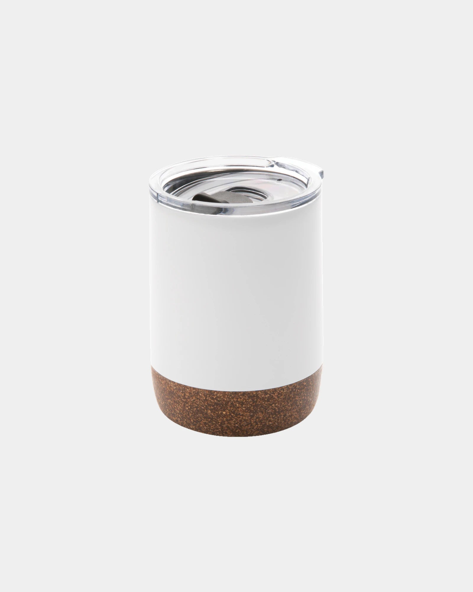 Koffiekop gerecycled RVS en kurk 180ml om te personaliseren - Wit