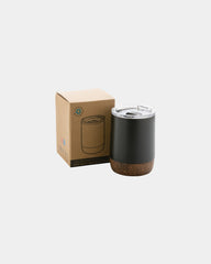 Koffiekop gerecycled RVS en kurk 180ml om te personaliseren