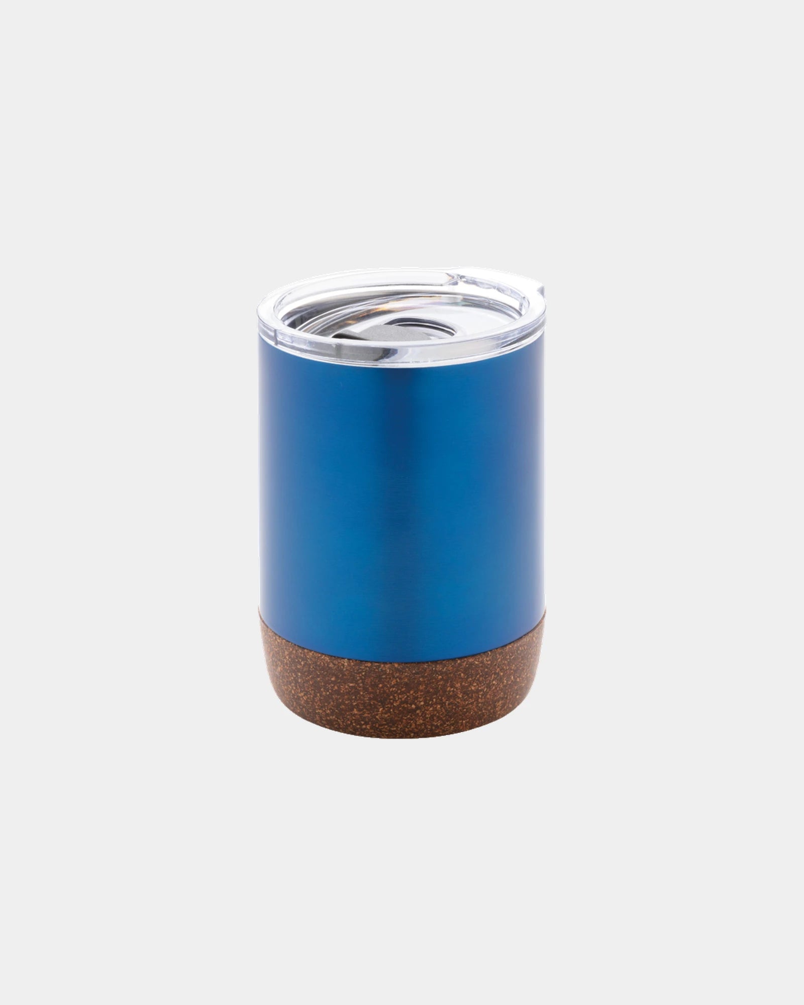 Koffiekop gerecycled RVS en kurk 180ml om te personaliseren - Blauw