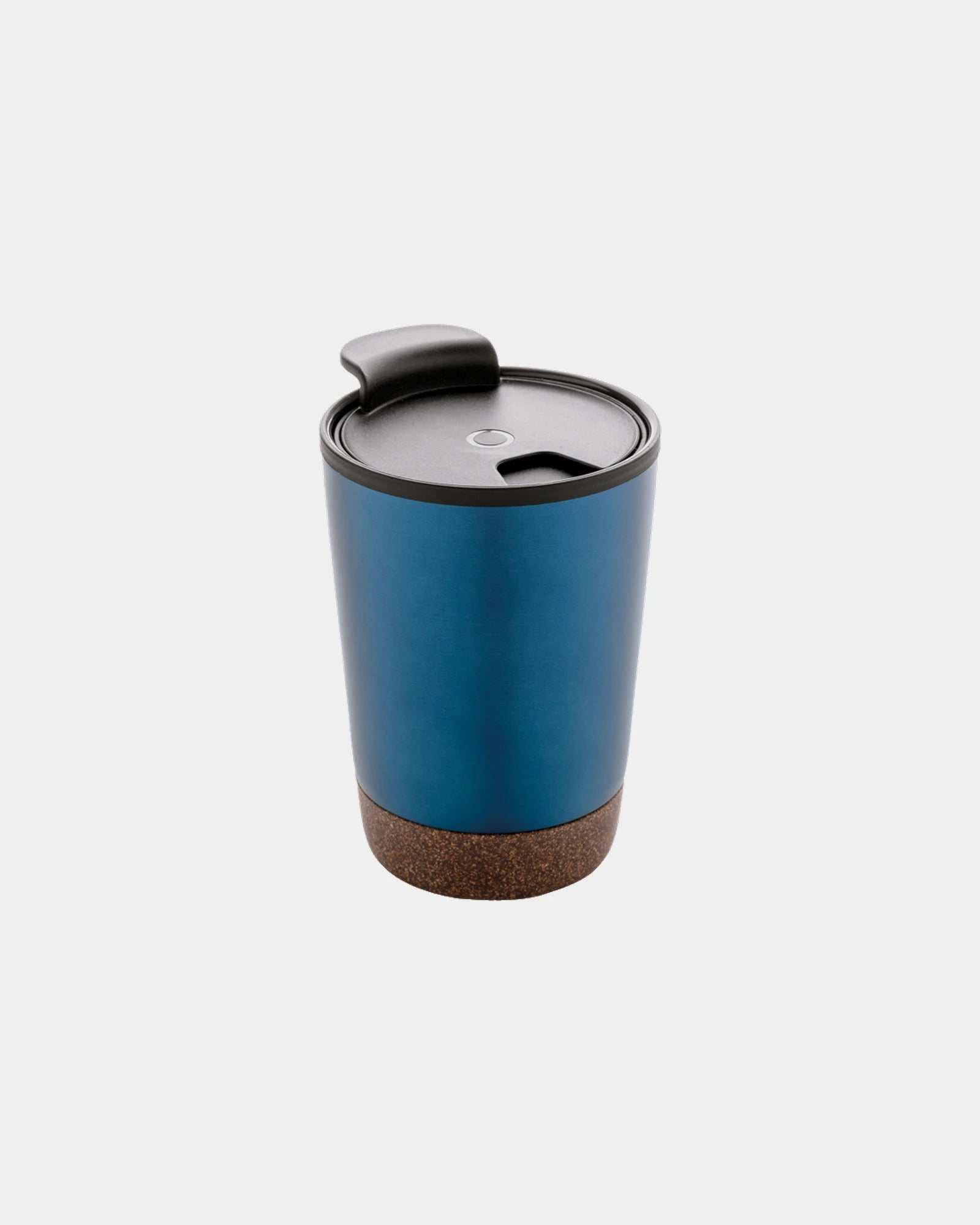 Koffiemok gerecycled kurk en rvs 300ml om te personaliseren - Blauw