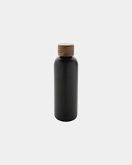 Thermosfles van gerecycled rvs 500ml om te personaliseren - Zwart