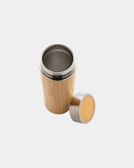 Thermosfles bamboe rvs 300ml om te personaliseren - 3