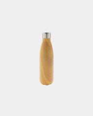 Thermosfles rvs 500ml houtlook om te personaliseren - Geel