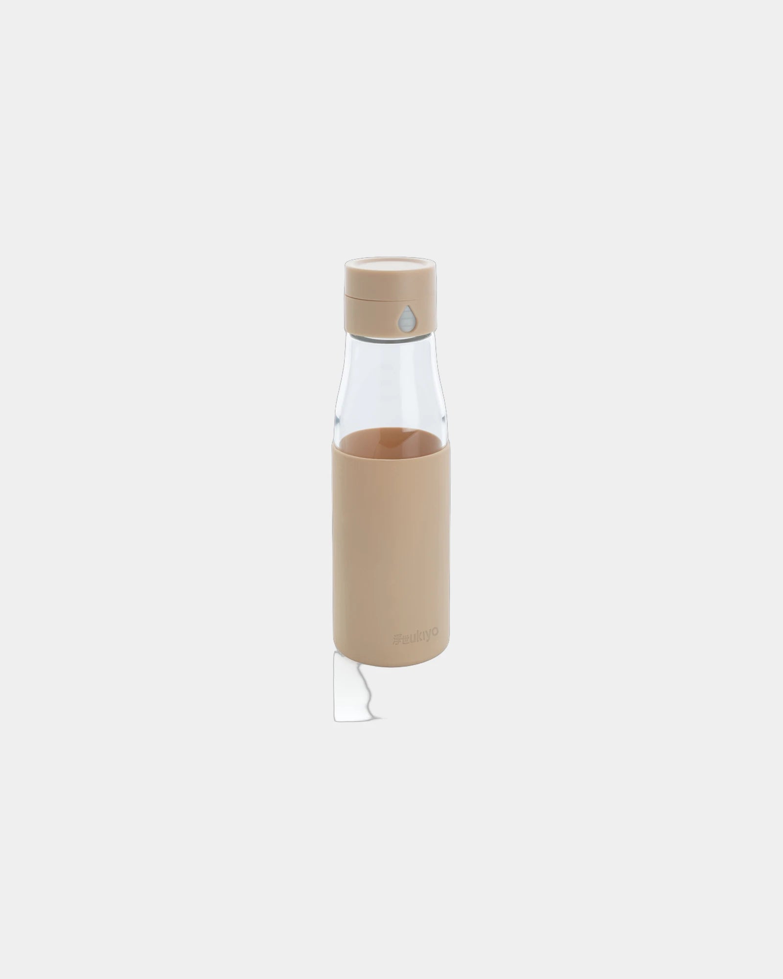 Drinkfles glas 600ml om te personaliseren - Bruin