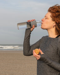 Drinkfles glas bamboe deksel 750ml om te personaliseren - 5