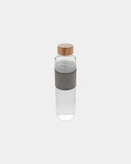 Drinkfles glas bamboe deksel 750ml om te personaliseren - Transparant