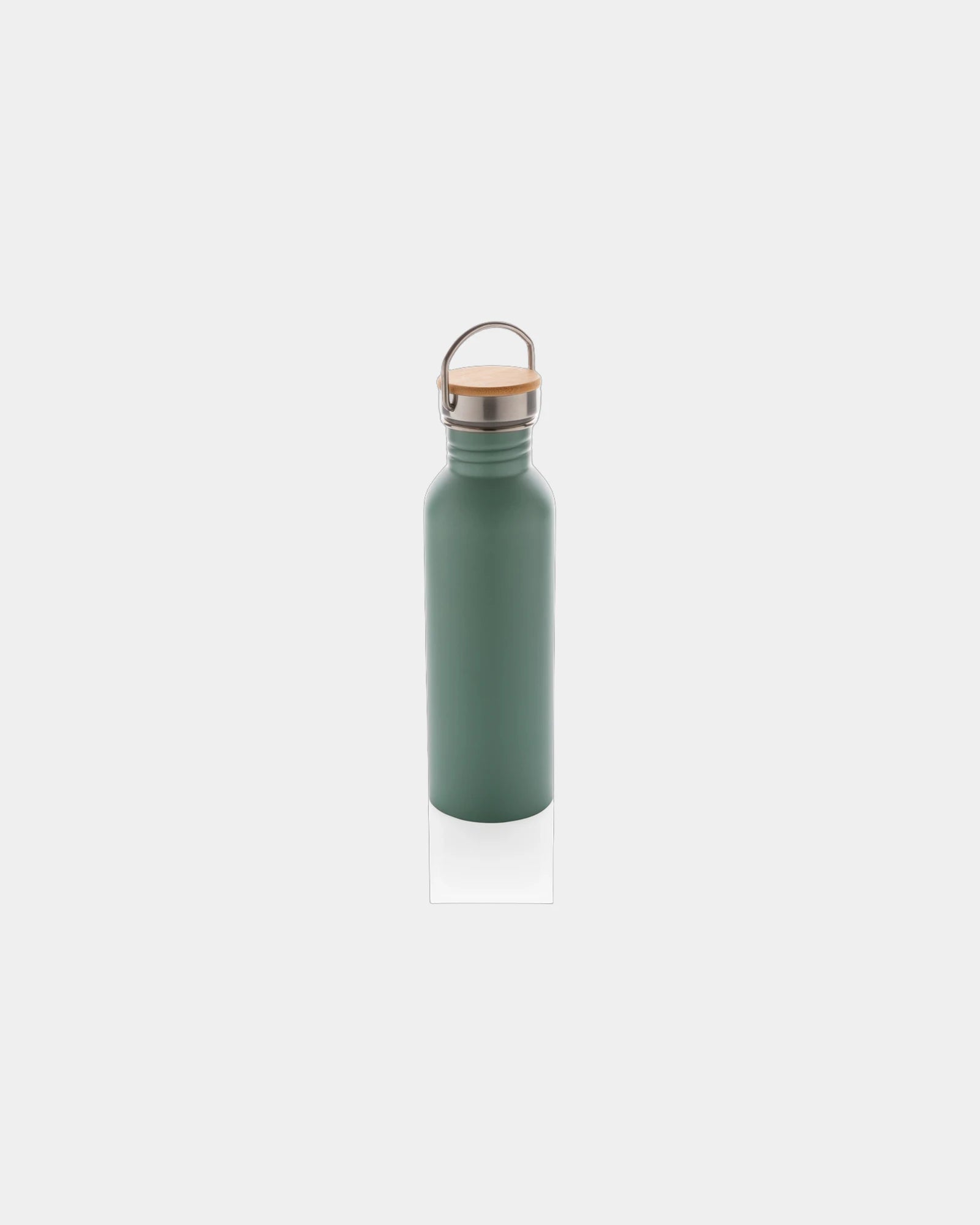 Drinkfles rvs met bamboe deksel 710ml om te personaliseren - Groen