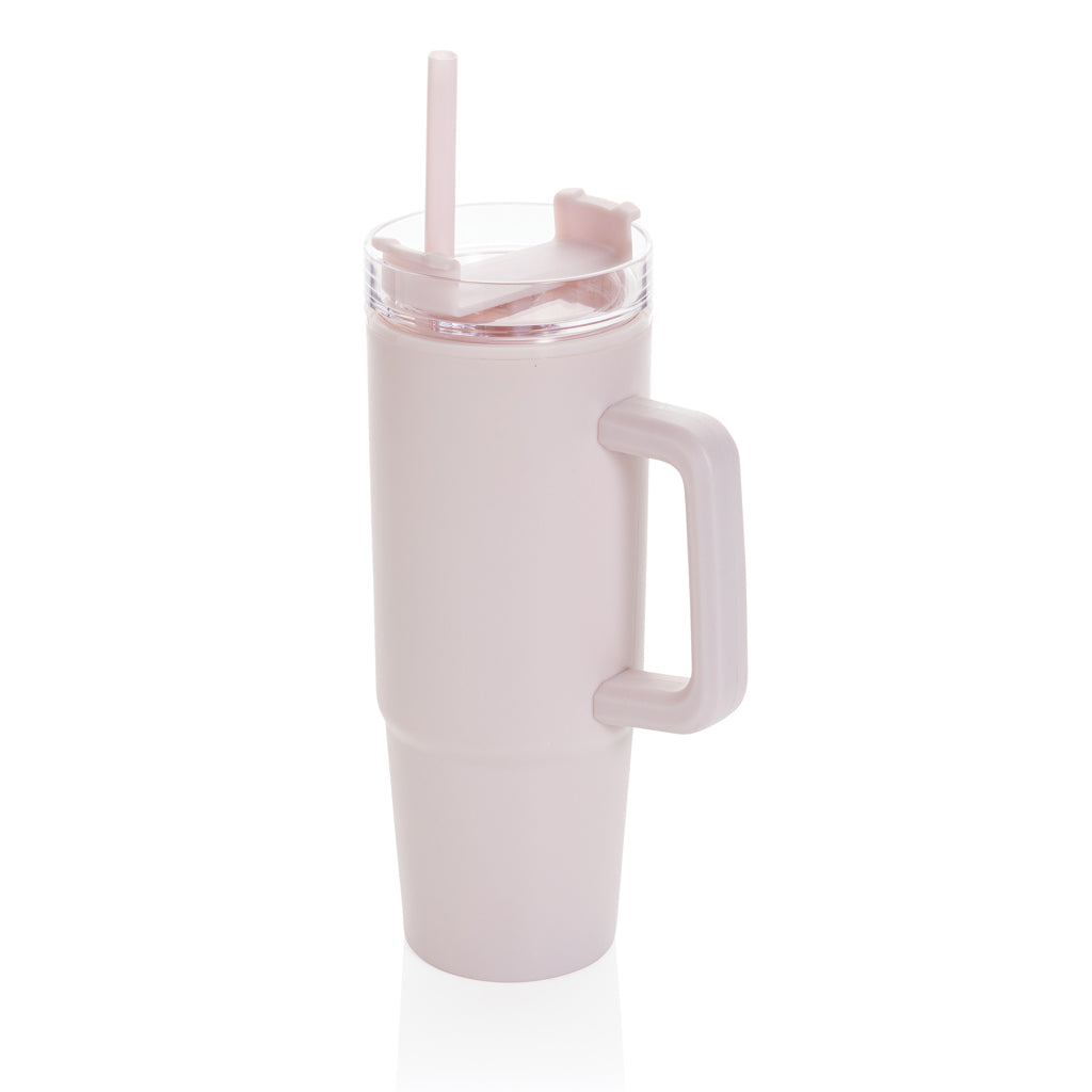 Mug gerecycled plastic RCS 750ml Tana om te personaliseren - Roze