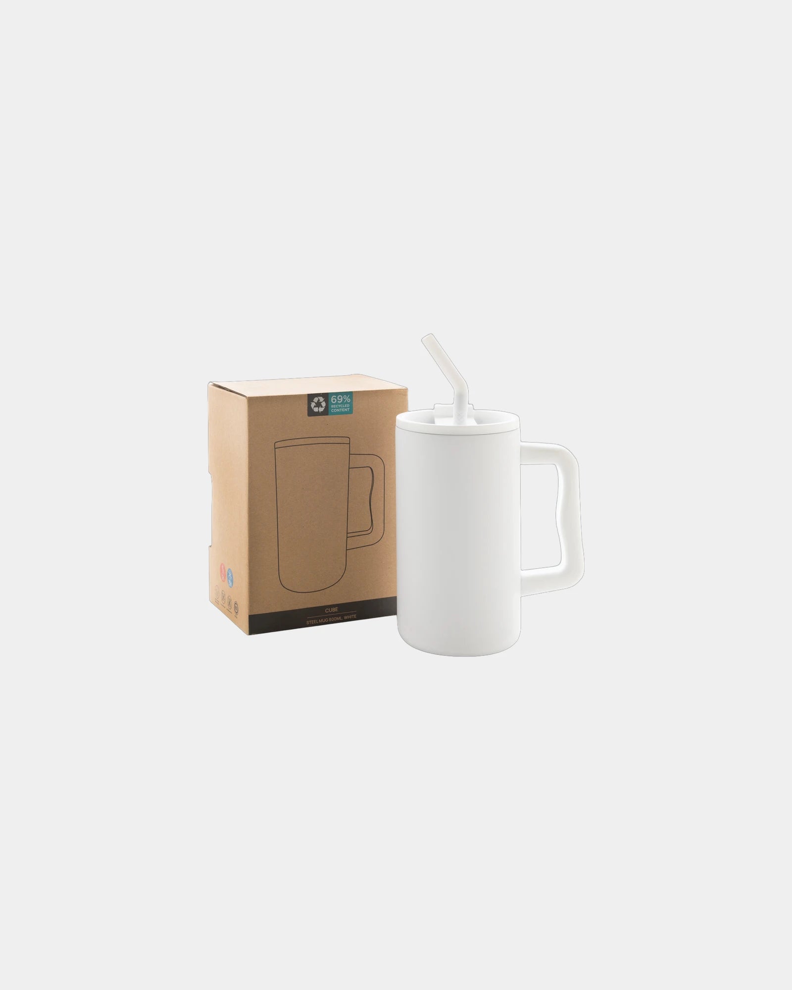 Mug gerecycled rvs 800ml geïsoleerd om te personaliseren - 10