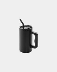 Mug gerecycled rvs 800ml geïsoleerd om te personaliseren - Zwart