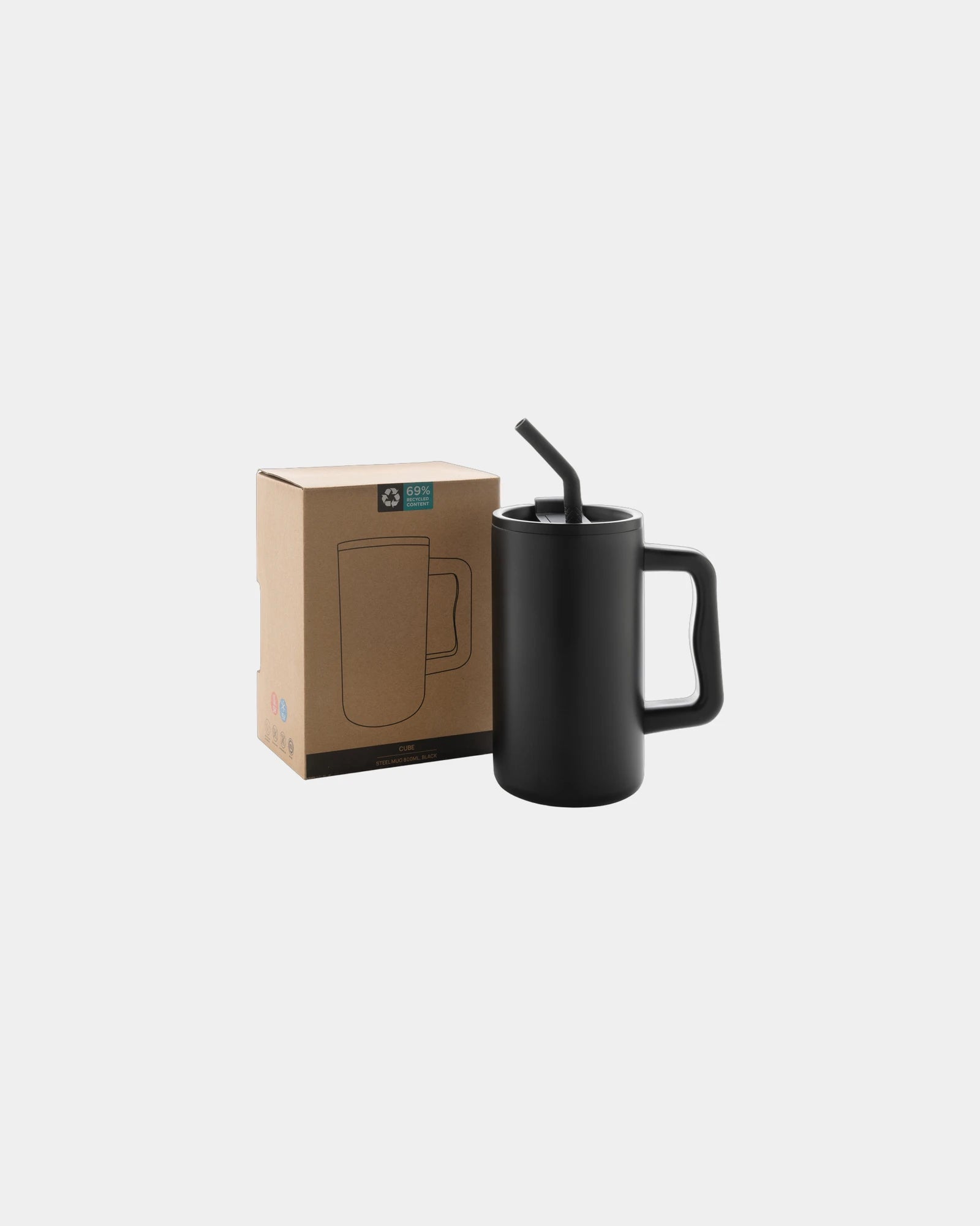 Mug gerecycled rvs 800ml geïsoleerd om te personaliseren - 4
