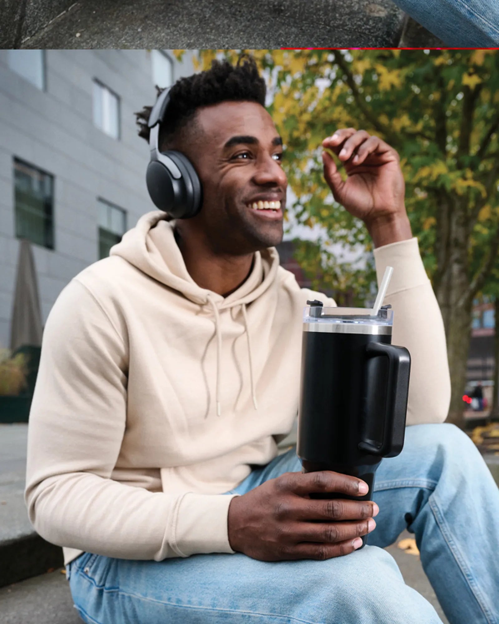 Mug rvs gerecycled RCS 1,2L Peakflow om te personaliseren - 2