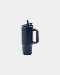 Mug gerecycled rvs waterdicht 900ml om te personaliseren - Marineblauw